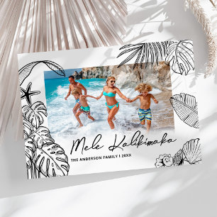 Cartão De Festividades Fotos Modernas de Natal Mele Kalikimaka