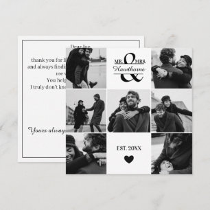 Cartão De Festividades Fotos modernas personalizadas de 7 Casais com Mono