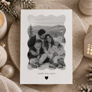 Cartão De Festividades Fotos Onduladas para Férias Felizes