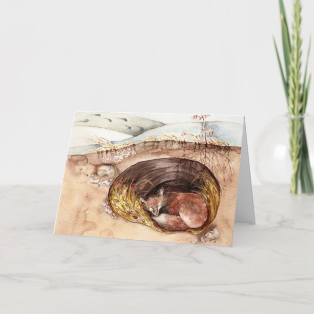 Cartão De Festividades Fox Borrow (Frente)