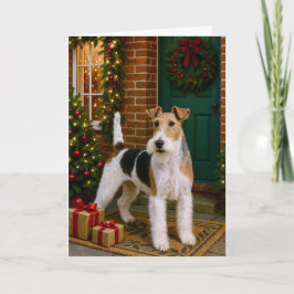 Cartão De Festividades Fox Terrier Holiday Card