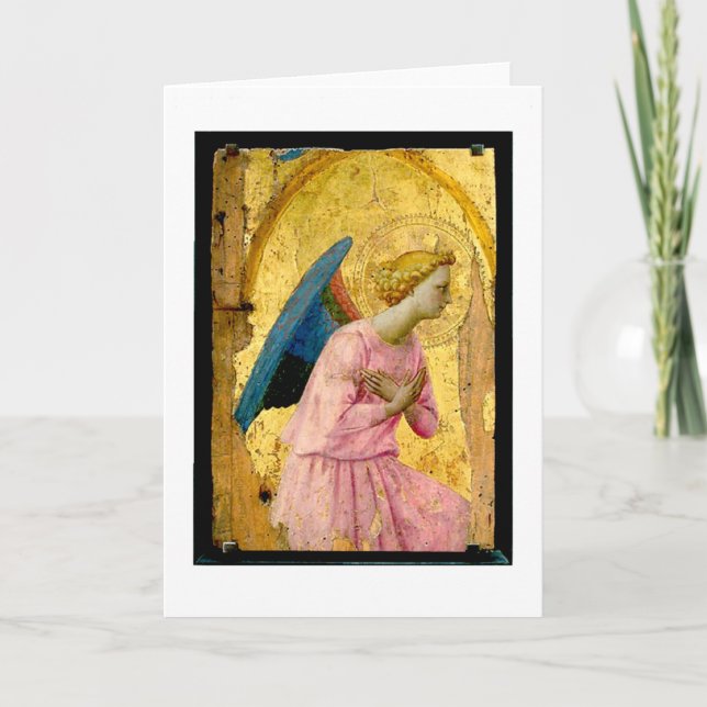 Cartão De Festividades Fra Angelico Angel Greeting Card (Frente)