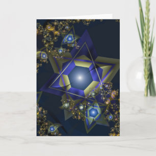 Cartão De Festividades Fractal Hanukkah Card