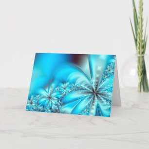 Cartão De Festividades Fractal Natal congelado