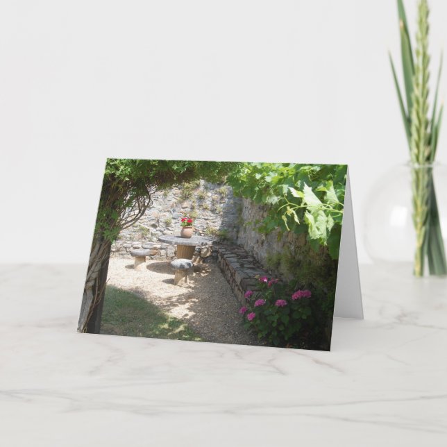 Cartão De Festividades Française do la do à do jardin do Un (Frente)