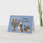 Cartão De Festividades Francês Bulldog Chanukah Card Menorah Dreidel<br><div class="desc">Lembrar a família e os amigos durante a temporada de Chanukah é uma maneira maravilhosa de manter contato com as pessoas que você ama e se importa. Criei com amor e cuidado estes cartões Chanukah para cães e tenho a certeza de que qualquer pessoa que ame cães ficará encantada em...</div>