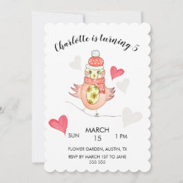 Cartão De Festividades Frango Fofo Apaixonado, Aquarela de Corações