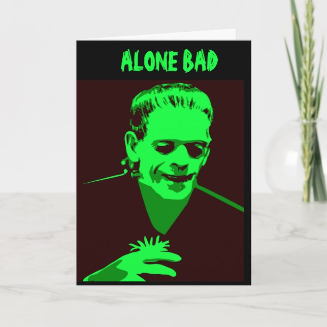 Cartão De Festividades Frankenstein - Amigo bom (Frente)