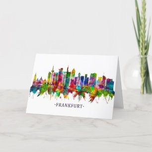 Cartão De Festividades Frankfurt Alemanha Skyline
