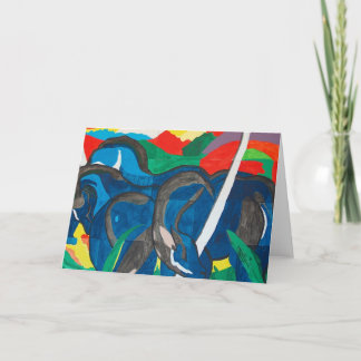 Cartão De Festividades Franz Marc - o cavalo azul