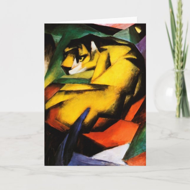 Cartão De Festividades Franz Marc - Tiger (Frente)
