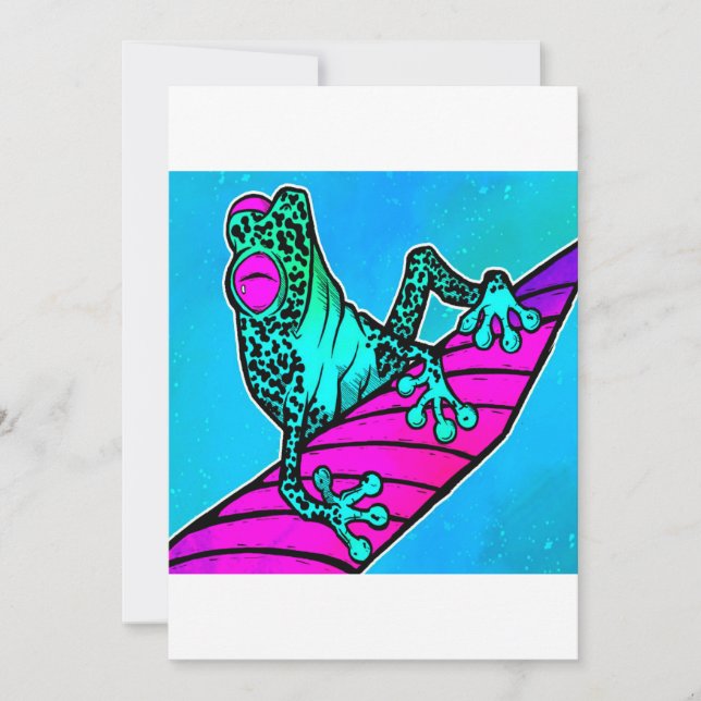 Cartão De Festividades Fred The Frog Cute Wild Animals Lover Perfect Gift (Frente)