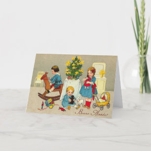 Cartão De Festividades French, New Year, Bonne Annee, Children, France