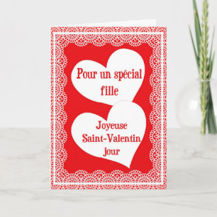 Cartão De Festividades French Valentine's Day Card For Daughter