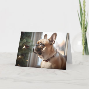 Cartão De Festividades Frenchie Christmas