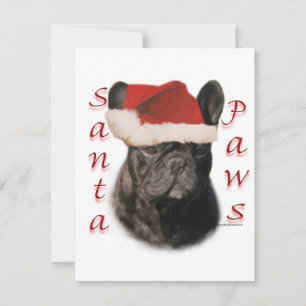Cartão De Festividades Frenchie Papai Noel Patinhas