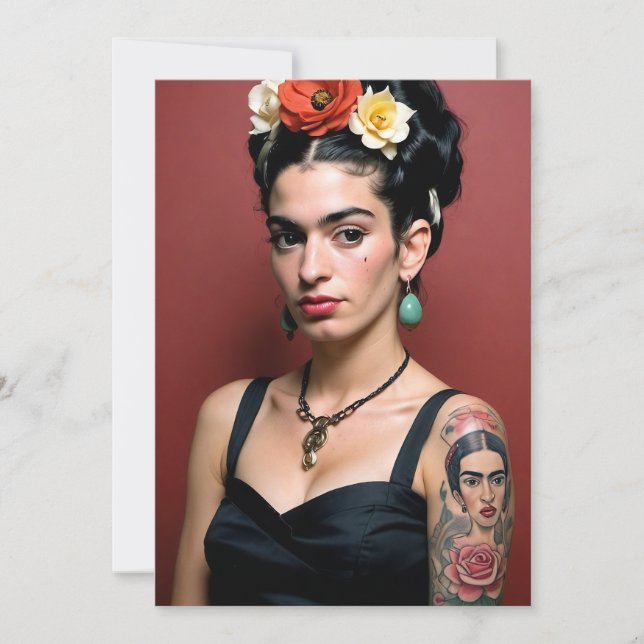 Cartão De Festividades Frida Kahlo (Frente)