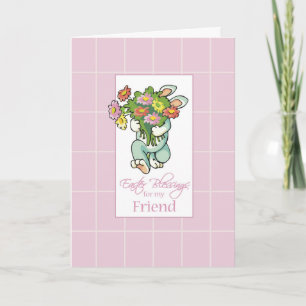 Cartão De Festividades Friend Bouquet of Easter Blessings