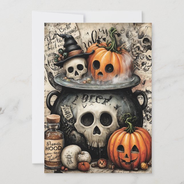 Cartão De Festividades Fright & Delight Halloween (Frente)