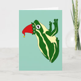 Cartão De Festividades Frog Christmas Card