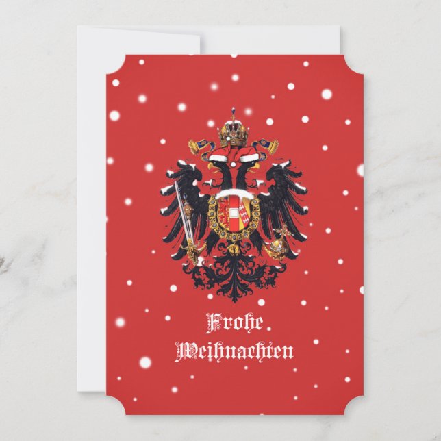 Cartão De Festividades "Frohe Weihnachten" Habsburg, Natal Flat (Frente)