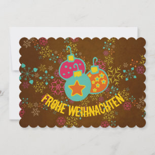 Cartão De Festividades Frohe Weihnachten Ornaments Holidays Card