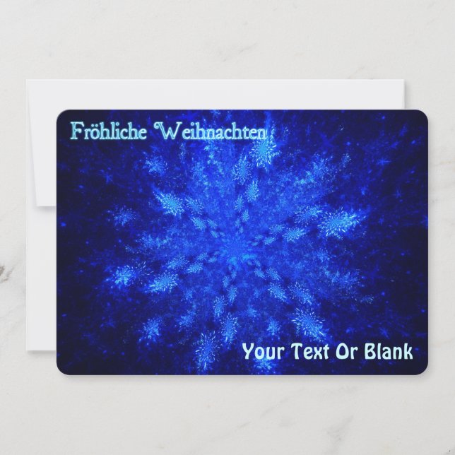 Cartão De Festividades Frohliche Weihnachten - Snowburst (Frente)