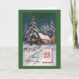 Cartão De Festividades "Frohliche Weihnachten" Vintage Alemão