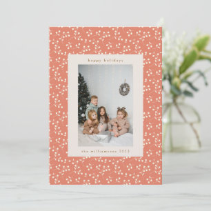 Cartão De Festividades Fronteira Botânica Terrosa Boho Foto Personalizada