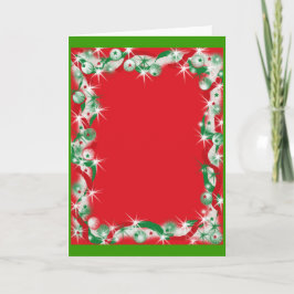 Cartão De Festividades Fronteira de Natal Garland
