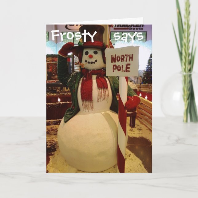 CARTÃO DE FESTIVIDADES FROSTY DIZ MERRY CHRISTMAS (Frente)