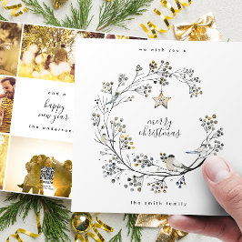 Cartão De Festividades Frota de Natal 8 Ano de Colagem de Fotos em Revisã