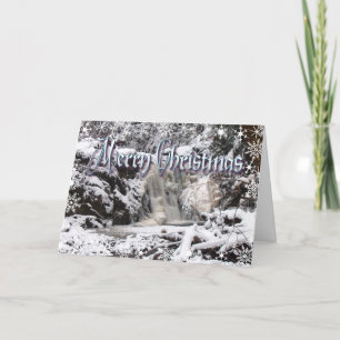 Cartão De Festividades FROZEN WATERFALL by SHARON SHARPE