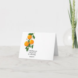Cartão De Festividades Fruta Laranja Gênesis 12:2