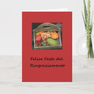 Cartão De Festividades frutas felizes italianas do outono da acção de