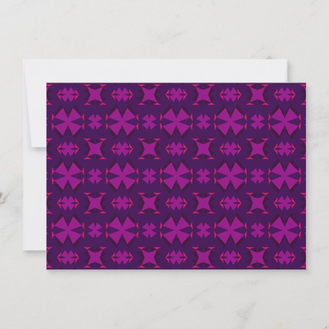 Cartão De Festividades Fuchsia Geotech: A Vibrant Abstract Geometric Text (Frente)