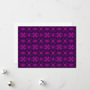 Cartão De Festividades Fuchsia Geotech: A Vibrant Abstract Geometric Text