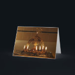 Cartão De Festividades Fulgor dourado de Hanukkah<br><div class="desc">Fulgor dourado de Hanukkah</div>