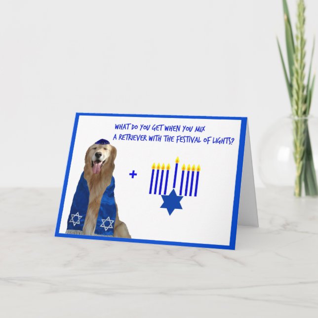 Cartão De Festividades Fulgor dourado de Hanukkah (Frente)