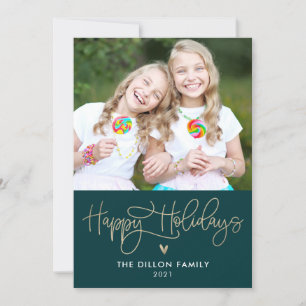 Cartão De Festividades Fun Greeting EDITABLE COLOR Holiday Photo Card