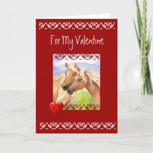 Cartão De Festividades Fun Horse Valentine Love Poem