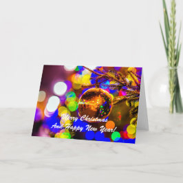 Cartão De Festividades Fundo Colorido de Natal