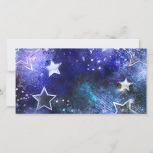 Cartão De Festividades Fundo de Espaço com Estrelas
