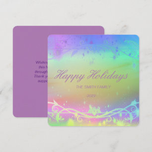 Cartão De Festividades Fundo de Natal roxo fluorescente Festa de Car