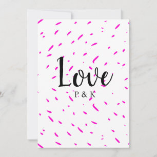 Cartão De Festividades Fundo de nome de amor abstrato rosa minimalista si