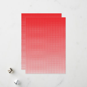 Cartão De Festividades fundo vermelho e branco com quadrados pequenos