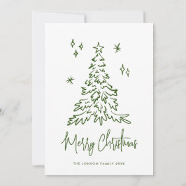 Cartão De Festividades Funky Hand Drake Scribble Retro Natal