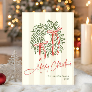 Cartão De Festividades Funky Hand Drake Scribble Retro Natal