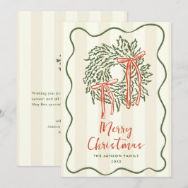 Cartão De Festividades Funky Hand Drake Scribble Retro Natal