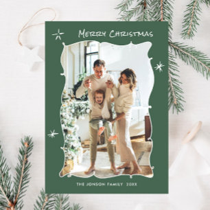 Cartão De Festividades Funky Hand Drawn Foto De Natal